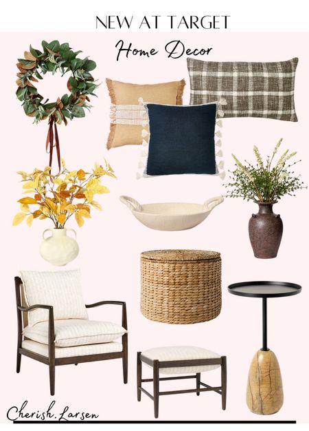 New Threshold home decor at Target! Linked this accent chair and ottoman, throw pillows, fall florals in vases, and more! 

#LTKHome #LTKFindsUnder50 #LTKFindsUnder100