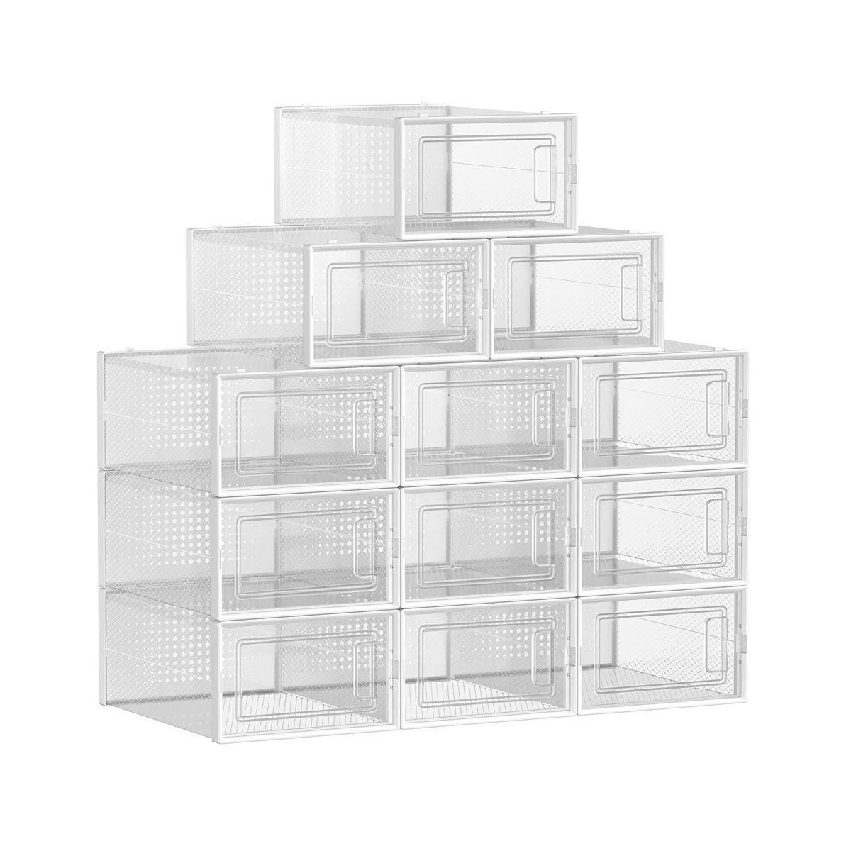 SONGMCIS Shoe Boxes Stackable Shoe Storage Boxes with Lids 12 Pack Shoe Boxes Clear Plastic Stack... | Target
