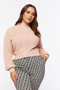 Plus Size Ribbed Mock Neck Sweater | Forever 21 (US)