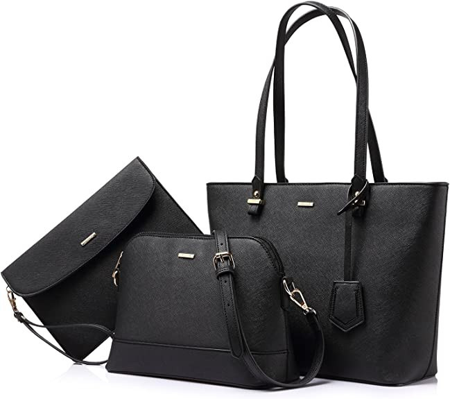 Handbags for Women Shoulder Bags Tote Satchel Hobo 3pcs Purse Set | Amazon (US)