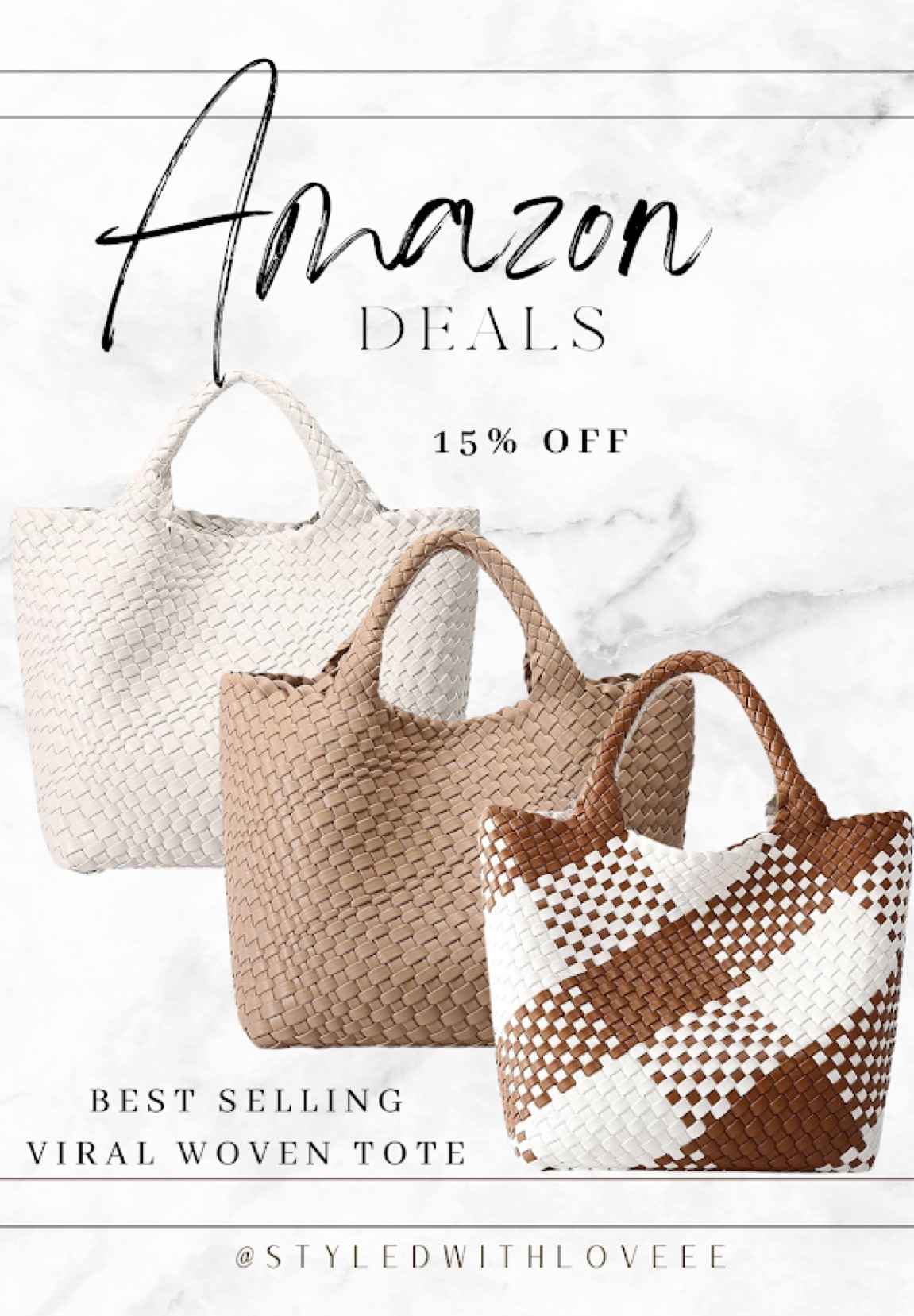 Loving this Amazon deal, save 15% on this popular woven tote bag, there are so many color options available. Don’t miss out!🤍


Follow me @styledwithloveee for my styles and finds like this!


Woven tote bag// Amazon bags// summer tote//Amazon deals// Amazon must haves// 

#LTKfindsunder50 #LTKstyletip #LTKitbag