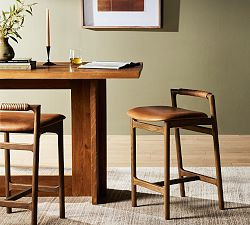 Axel Leather Stool | Pottery Barn (US)