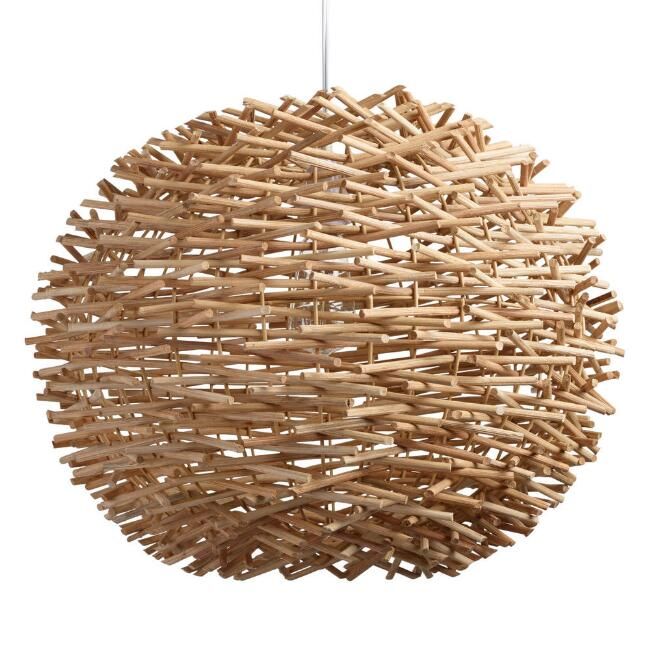 Wicker Nest Pendant Lamp | World Market
