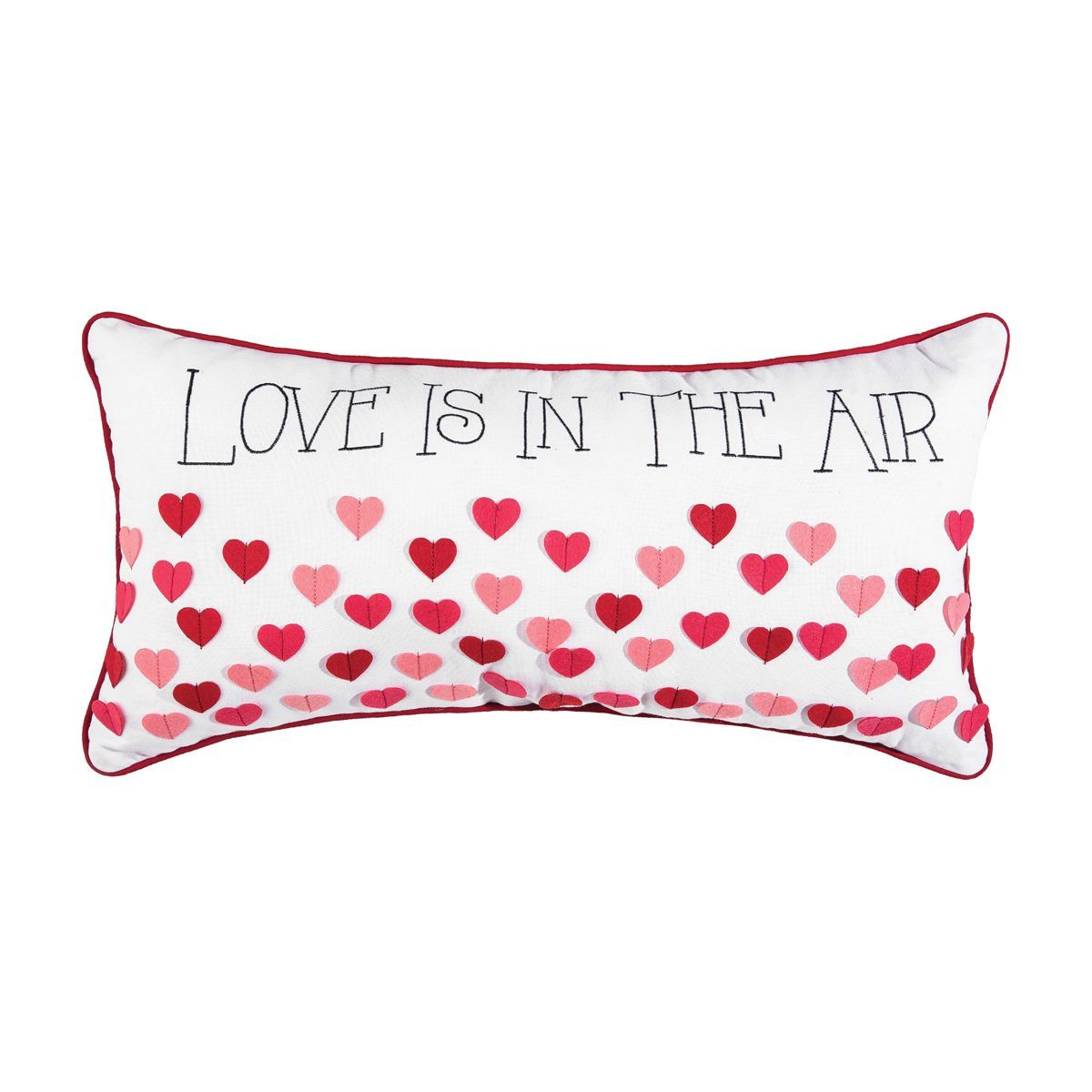 C&F Home 12" x 24" Love Is In The Air Embroidered Throw Pillow Valentine's Day Themed | Target