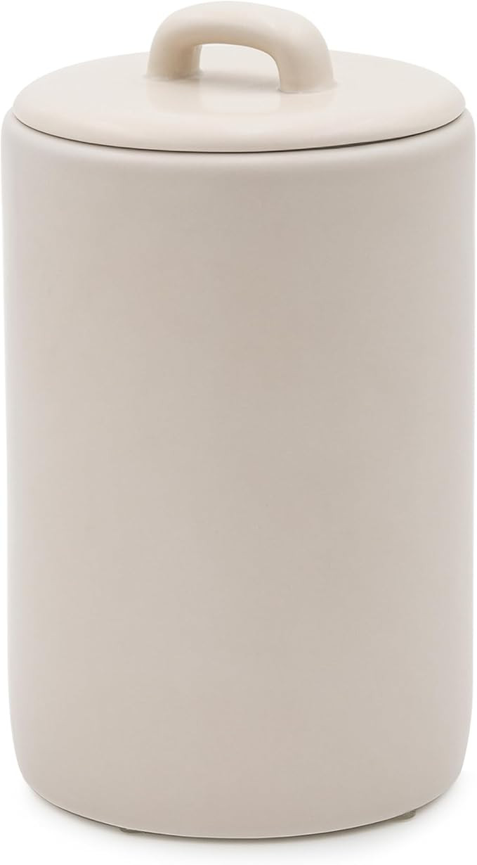 Ceramic Coffee Canister with Airtight Lid,Handle, Kitchen Food Storage Containers for Grounds Cof... | Amazon (US)