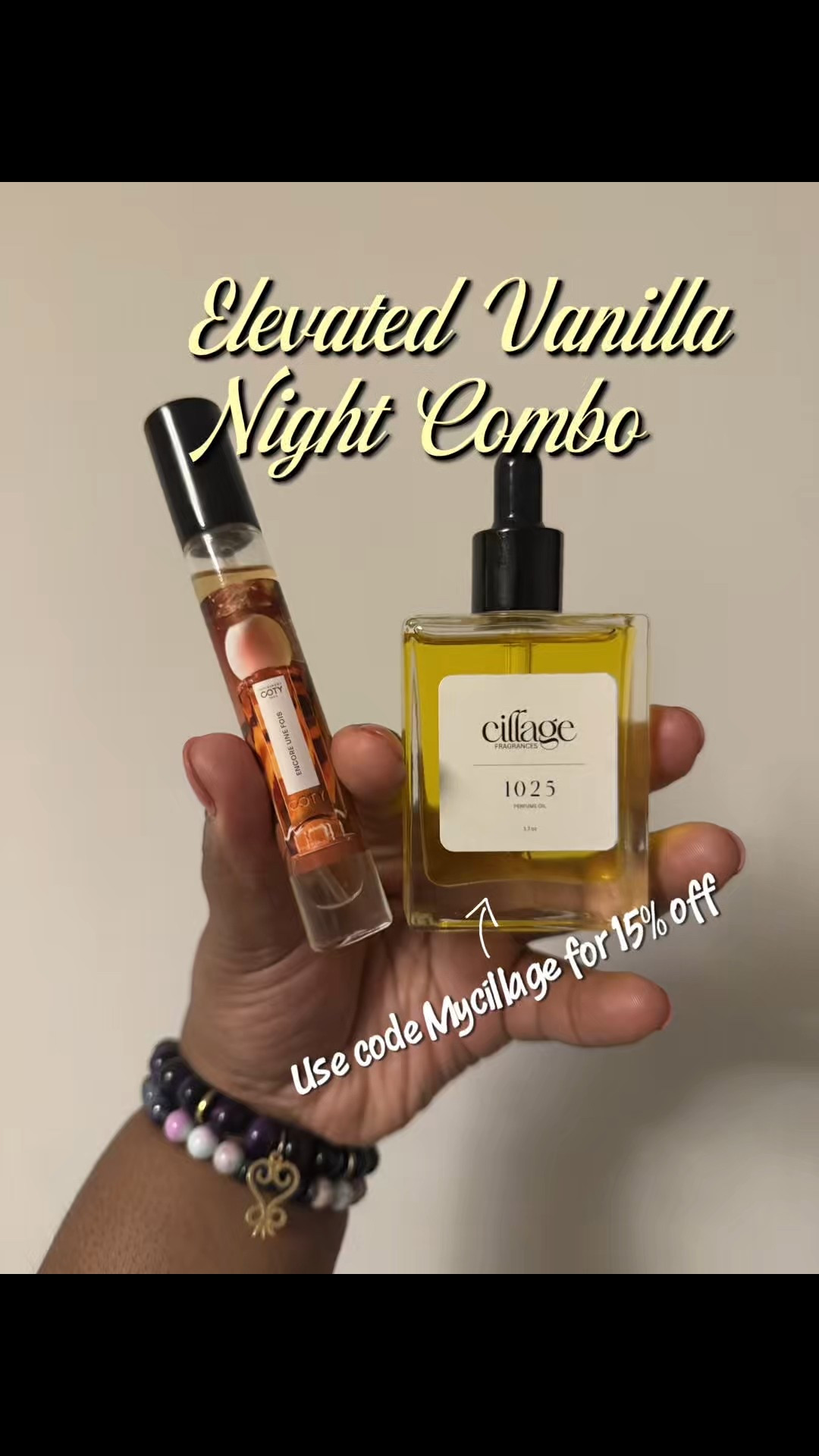 This is one of those I can’t stop sniffing myself combos. Elegant, slightly powdery, musky, resinous vanilla with a hint of sweetness in the top notes. 

🔗Shop link for @infinimentcoty “Encore une Fois” at @bloomingdales . Links available on LTK in bio. The brand also has discovery sets. 

@cillagefragrances body oil has notes of 
Marshmallow, Vanilla, and Pink Musk 
Black Friday sale is 15% off using code MYCILLAGE. Make sure to support this is a small black woman owned business. This is not a sweet vanilla to my nose. 

Encore une Fois by Coty (this is a decant made for me not an official sample) 
Notes are bourbon vanilla, Peru balsam, and vanilla orchid. 

#blackowned
#womenowned
#layeringcombo
#vanillaperfume 
#fragrance

#LTKGiftGuide #LTKCyberWeek #LTKBeauty