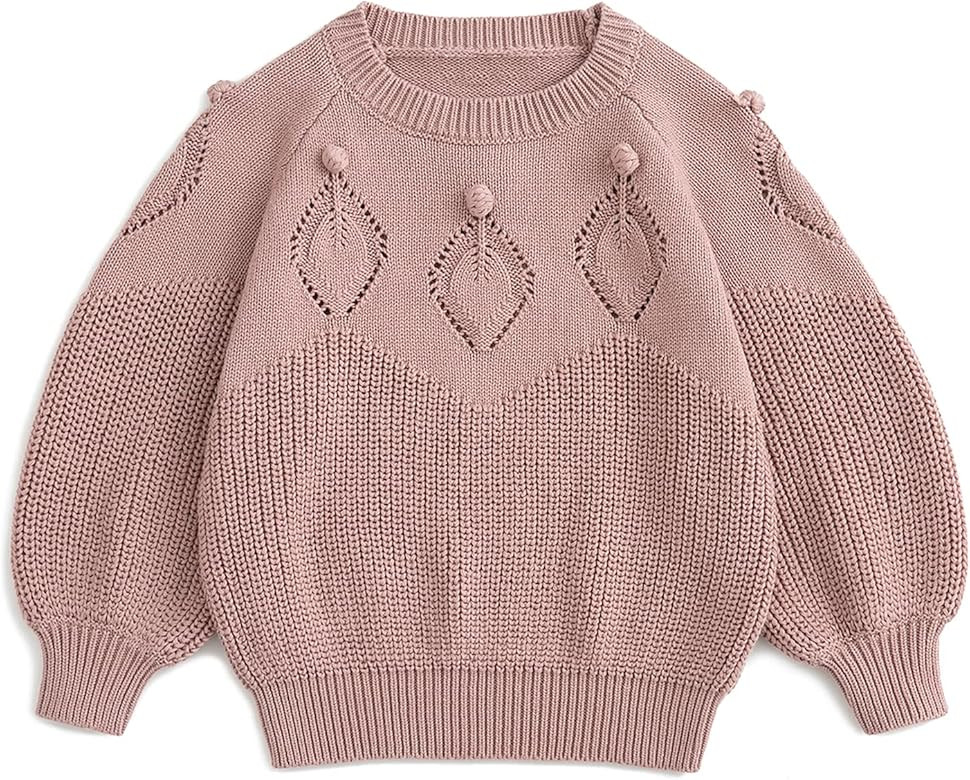 Simplee kids Baby Pullover Sweater Heart Knit Sweater Coat for Autumn Fall and Winter 3M-3T | Amazon (US)