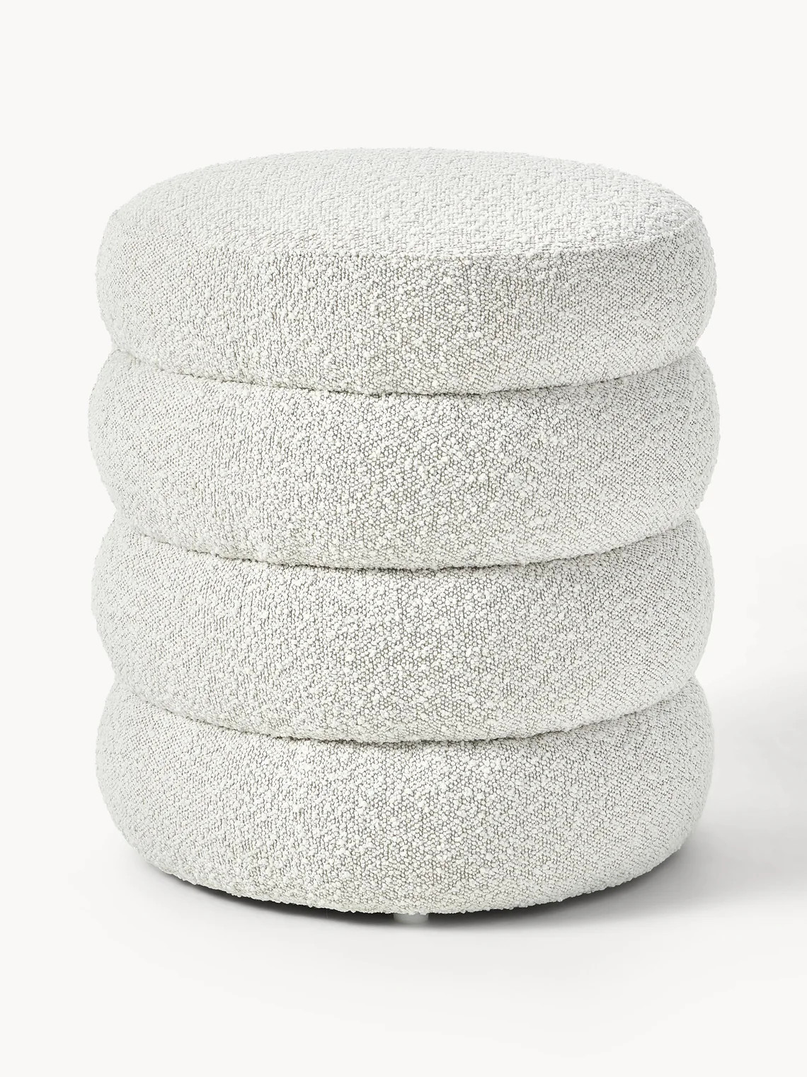 Bouclé beklede poef Alto | Westwing EU
