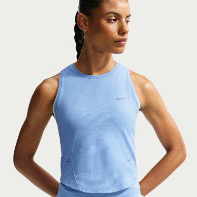 Nike Women's Swift Dri-FIT Seamless Running Tank Top in Blue | IO7858-468 | Nike (US)