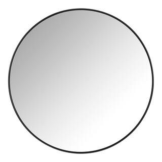 Extra Large Round Black Classic Accent Mirror (35 in. Diameter) | The Home Depot