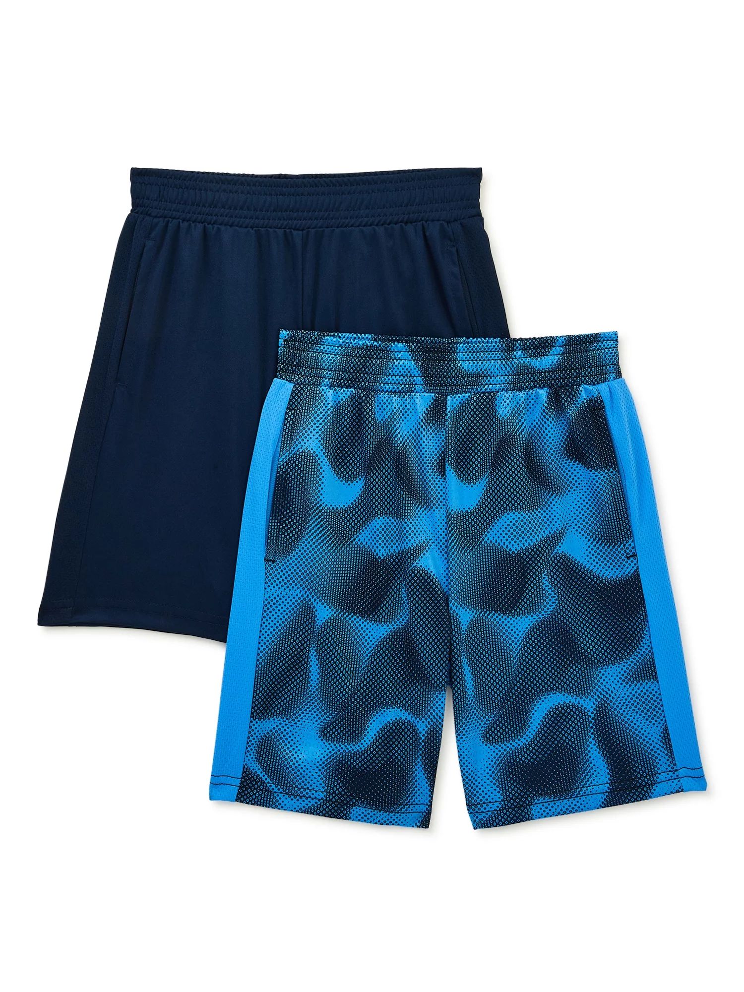 Athletic Works Boy Active Shorts, 2-Pack, Sizes 4-18 & Husky | Walmart (US)