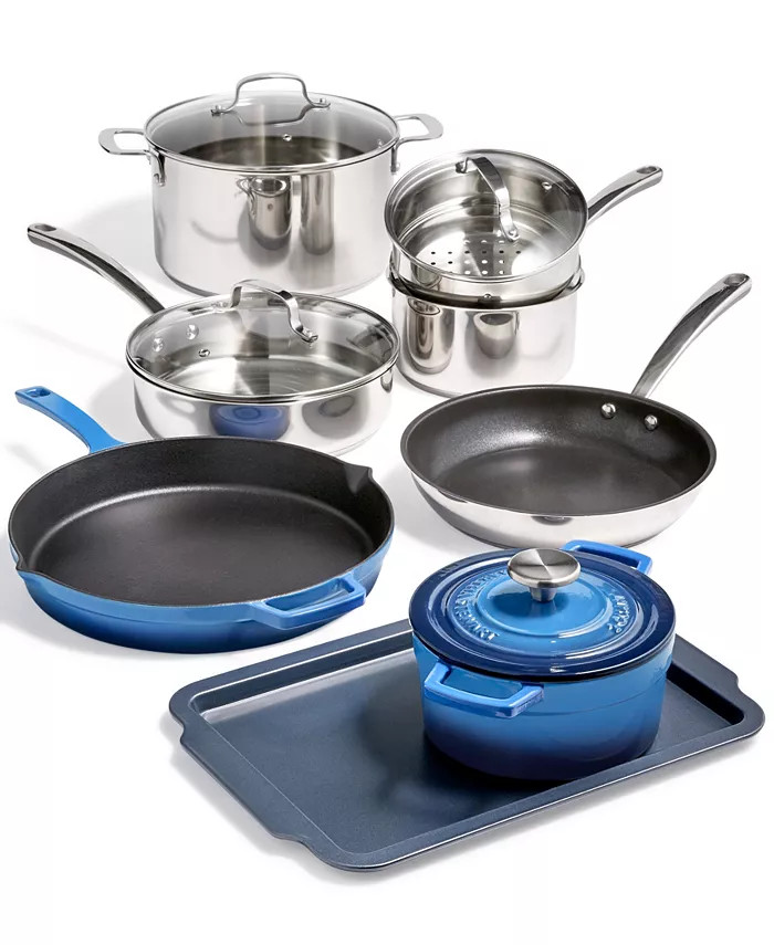 CLOSEOUT! 12-Pc. Mixed Material Cookware Set, Created for Macy's | Macys (US)