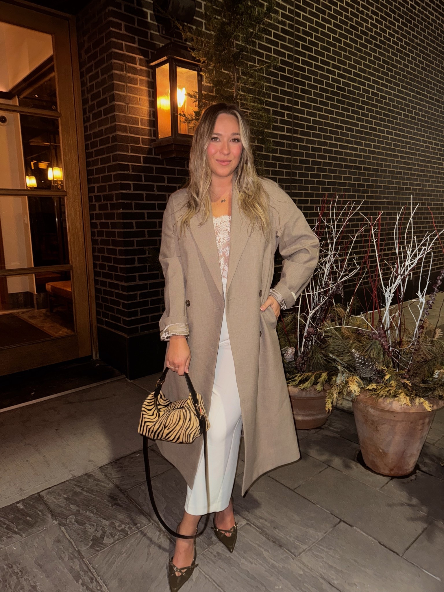 #aritzia #hm #springstyle #ltkspring #springweather #ootd #ootn #jacket #zebratrend #zebrapurse #effortlesspants #nightout 

#LTKcanada #LTKstyletip