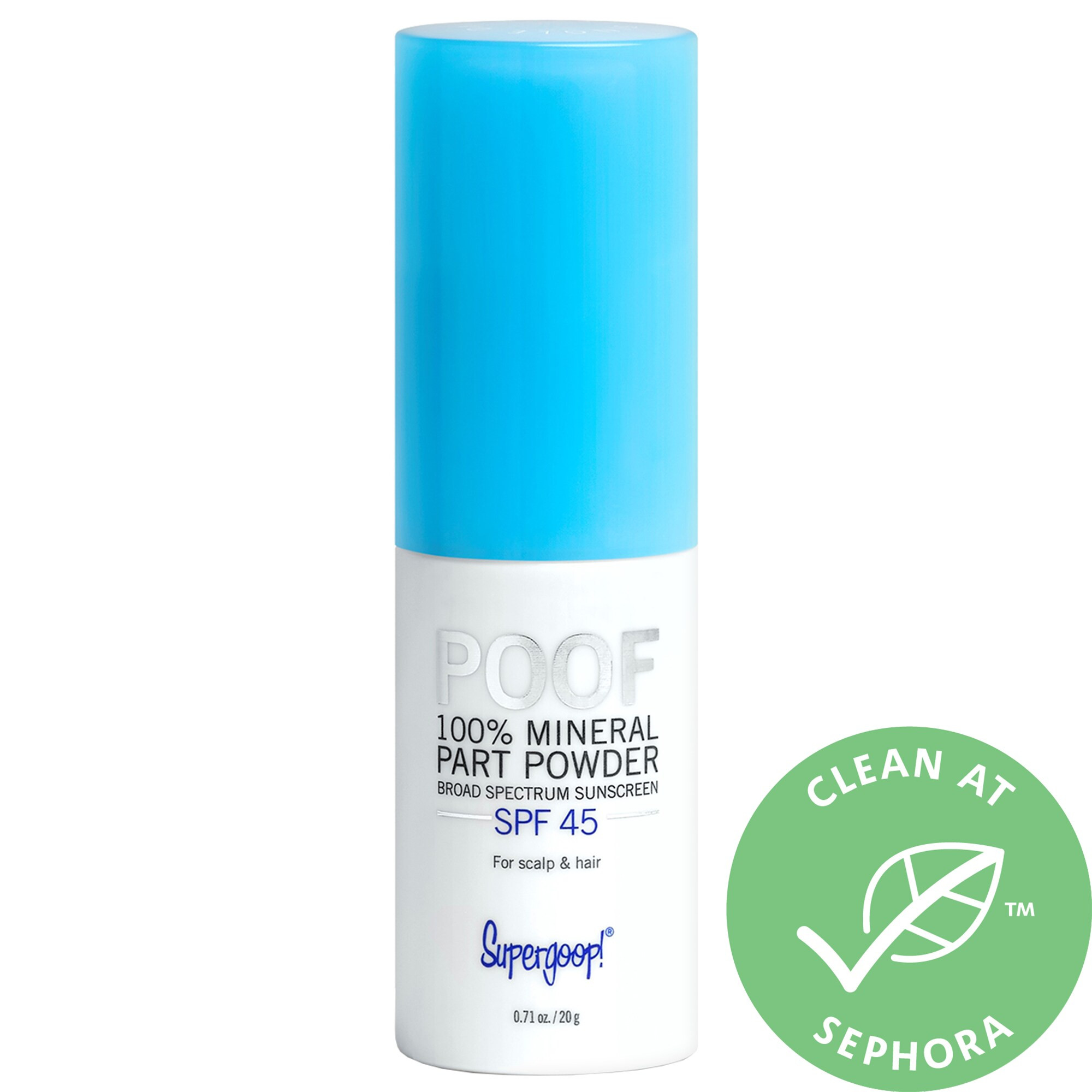 Supergoop! Poof 100% Mineral Part and Scalp Powder SPF 45 0.71 oz/ 20 g | Sephora (US)