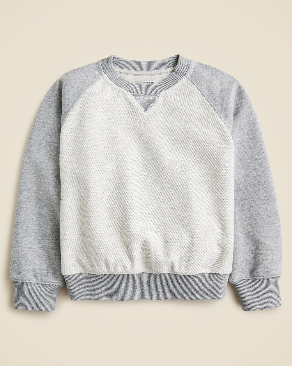 KID by Crewcuts heathered colorblock crewneck sweatshirt | J. Crew US