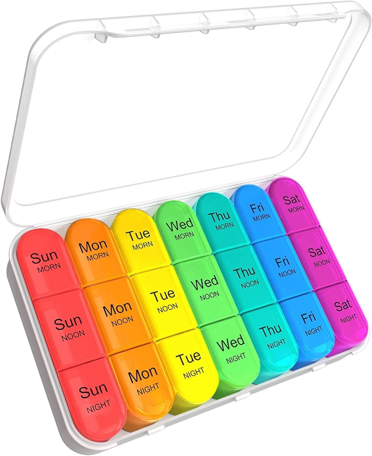 Pill Organizer 3 Times a Day, Weekly Pil Box 3 Times a Day - Daily Pill Box 7 Day Medicine Organi... | Amazon (US)