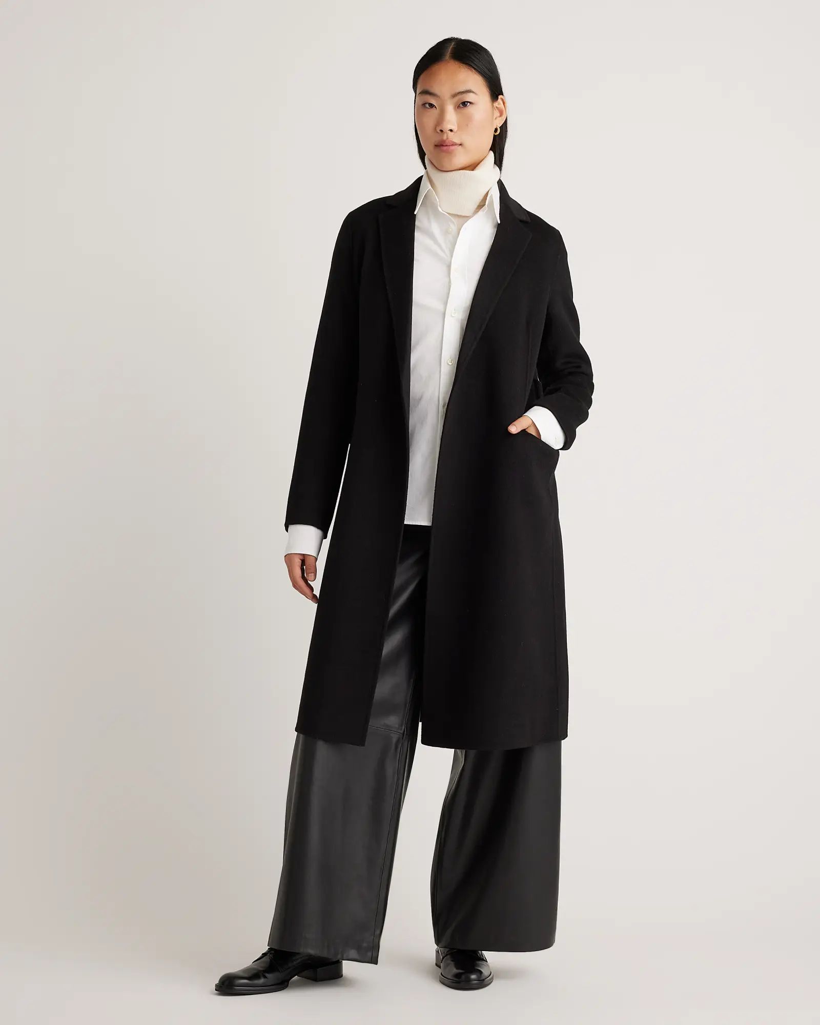100% Mongolian Cashmere Double-Faced Wrap Coat | Quince