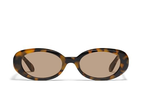 Quay - Womens Sunglasses, Round Lenses with UV Protection (Felt Cute, Pebble Tortoise) | Amazon (US)