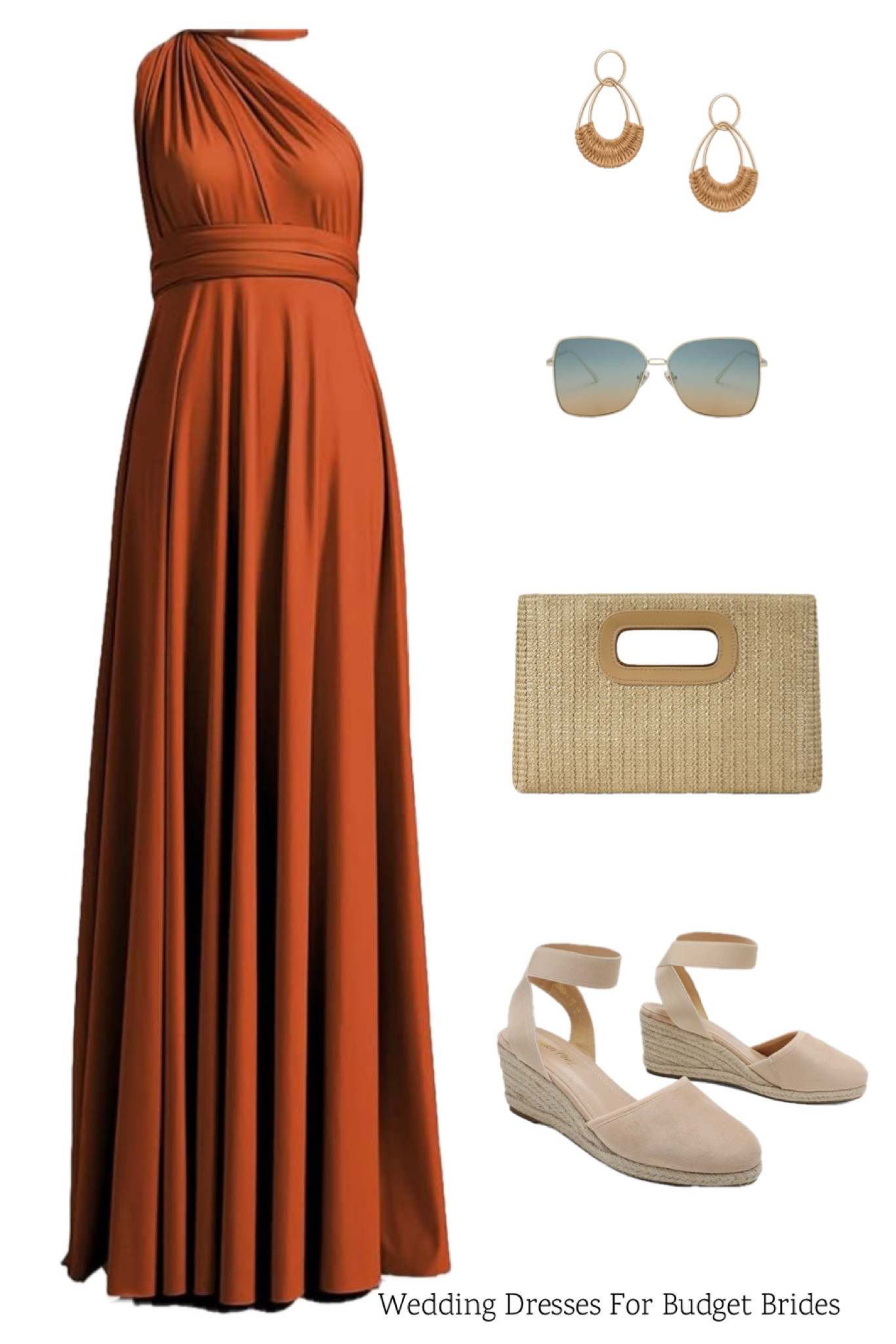 Bridesmaid or wedding guest long dress and accessories for a fall wedding.

#LTKSeasonal #LTKWedding #LTKStyleTip