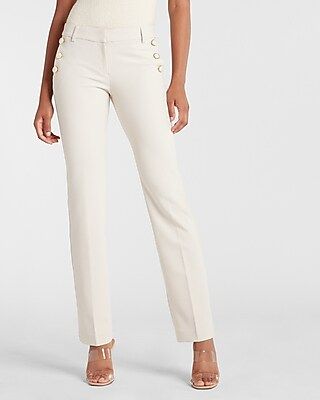 Low Rise Sailor Button Supersoft Twill Bootcut Pant | Express
