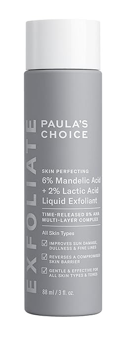 Paula’s Choice 6% Mandelic Acid + 2% Lactic Acid Exfoliant, Gentle Daily AHA Exfoliation for Di... | Amazon (US)