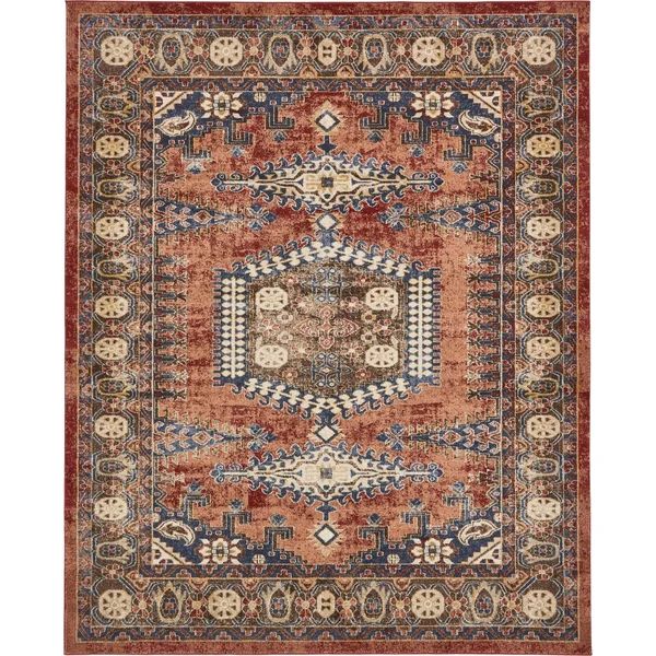 Vern Oriental Area Rug in Terracotta | Wayfair North America