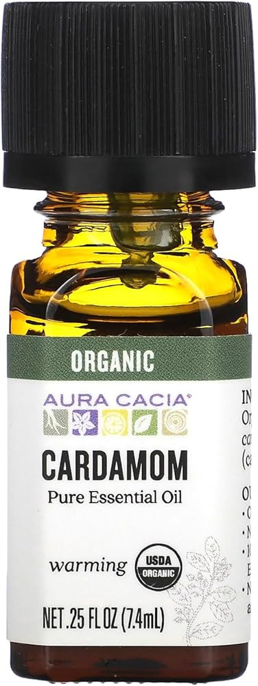 Aura Cacia Organic Cardamom Pure Essential Oil By 0.25 Oz | Amazon (US)