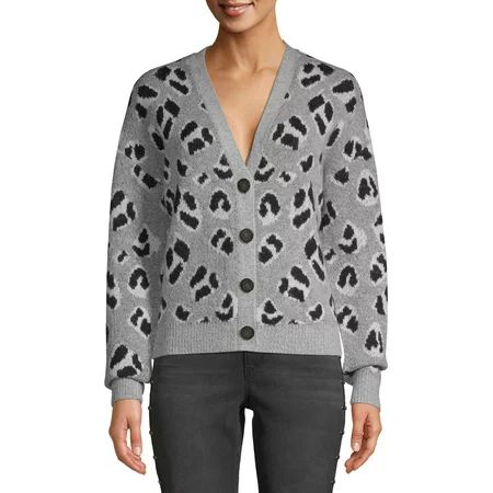Women's Leopard Print Sweater | Walmart (US)