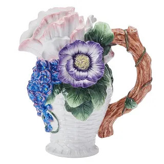 Fitz and Floyd Jardin Bouquet Flower Pitcher, 1.25 Quart - Bed Bath & Beyond - 42435508 | Bed Bath & Beyond