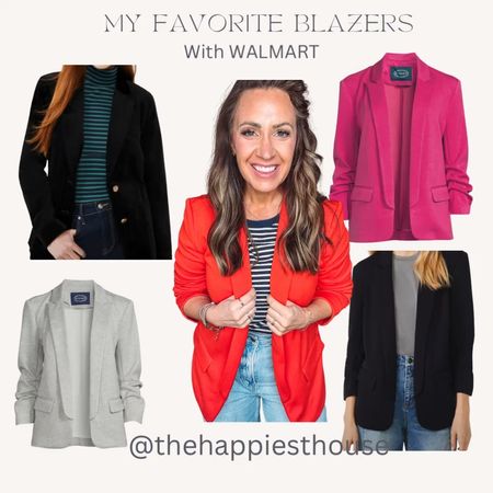 My favorite Walmart blazers!  Love a good blazer and I am obsessed with this cozy stretchy one! #walmartfashion @walmartfashion #sponsored perfect for fall and holiday !

#LTKGiftGuide #LTKHoliday #LTKSeasonal