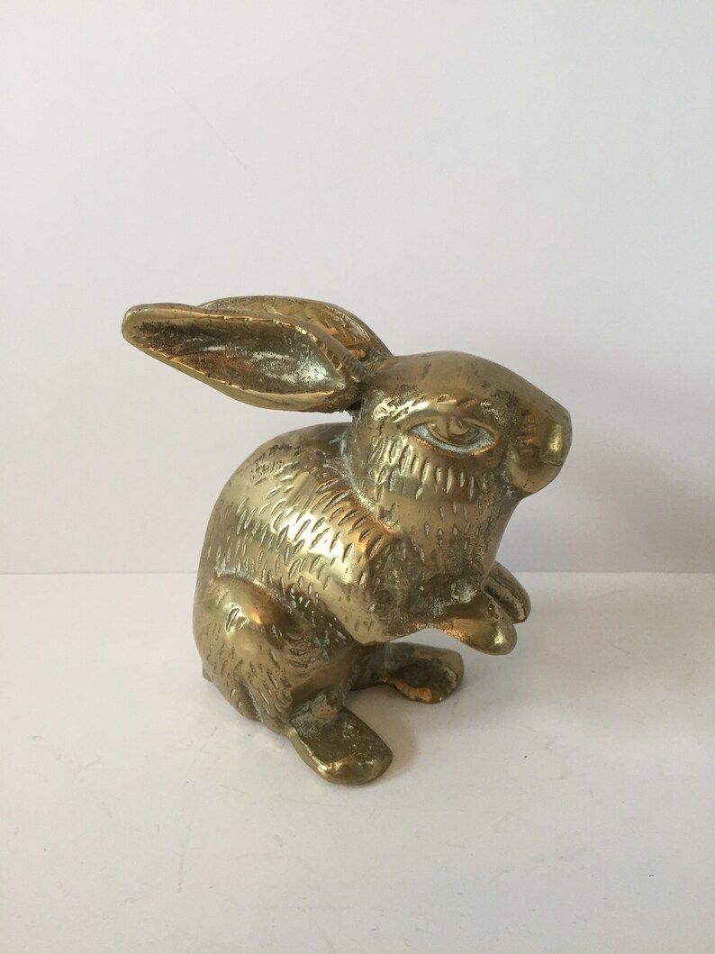 Brass Bunny Rabbit Figurine | Etsy (US)
