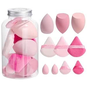 BS-MALL Makeup Sponge & Triangle Puff Set Pink for Mini Detailed Application Foundation Concealer... | Amazon (US)