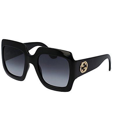 Gucci GG0053SN Square Statement Sunglasses - Black | Dillard's