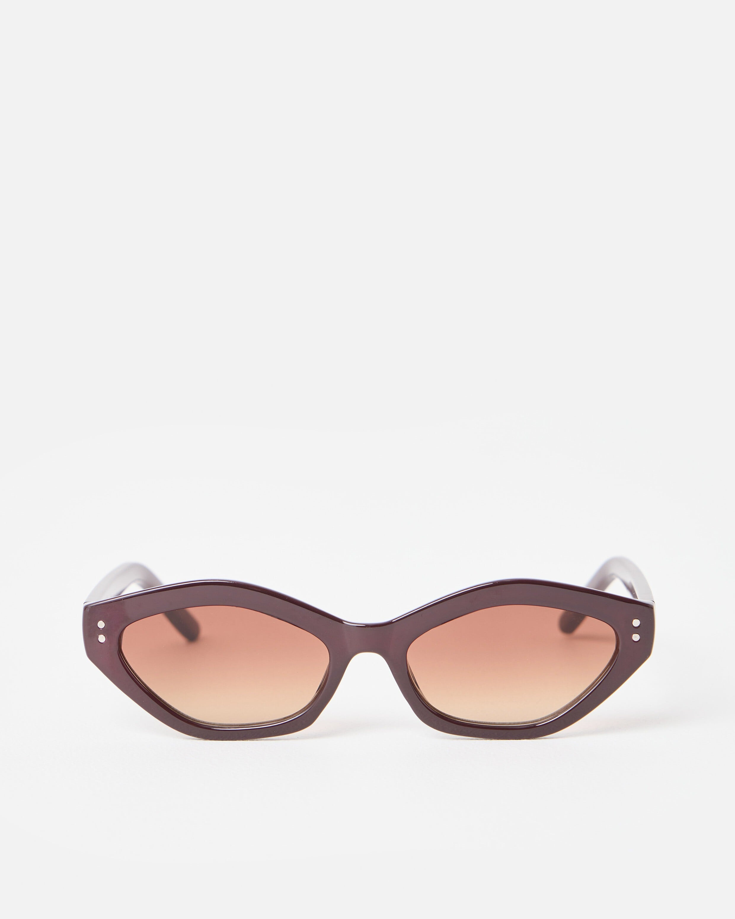 Chocolate Brown Angled Sunglasses | Oliver Bonas | Oliver Bonas (Global)