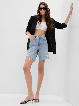 8" Mid Rise '90s Loose Denim Bermuda Shorts with Washwell | Gap (US)