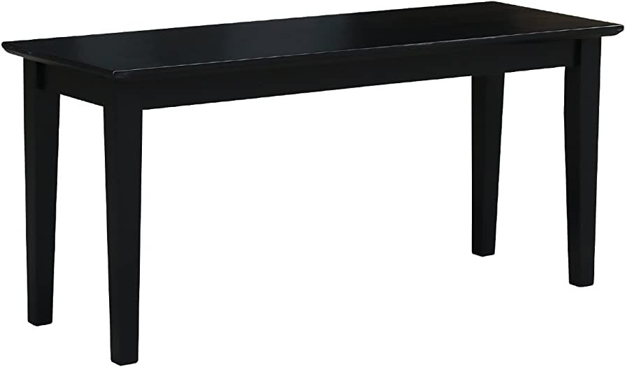 International Concepts Shaker Styled Bench RTA, Black | Amazon (US)