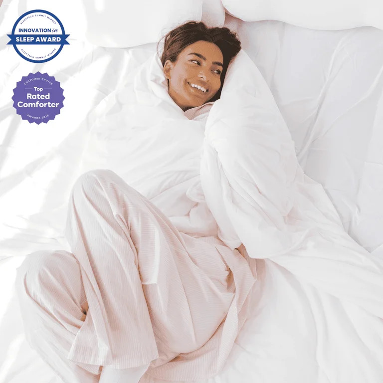 Mellow Cloud Cold Cooling Comforter, Dual-Sided Arctic Silk & CloudKnit, Lightweight Summer Quilt... | Walmart (US)