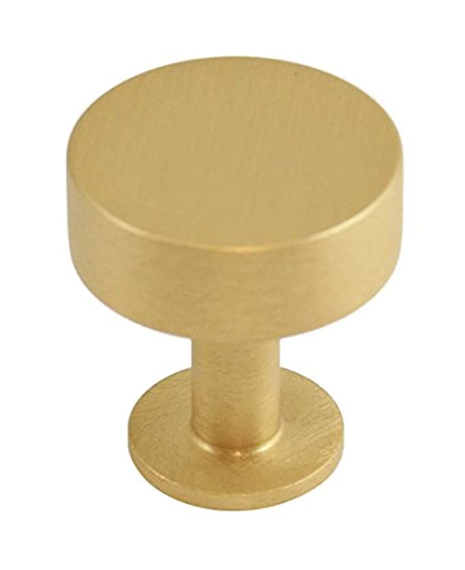 Lewis Dolin 1-1/8" (29mm) Disc Cabinet Knob (Brushed Brass) | Amazon (US)