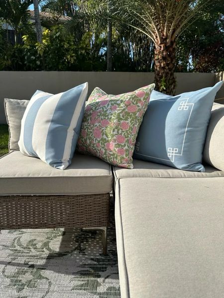 Outdoor pillows spring pillows grandmillennial Amazon pillows

#LTKhome