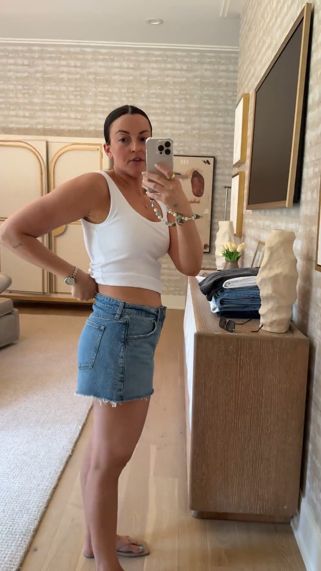 Last Day to shop @abercrombie  Shorts+Swim Sale! Use SHORTSAF for an additional 15% off. M tank, 28 curve love denim shorts #abercrombiepartner #ad

#LTKootd #LTKSwim #LTKSaleAlert
