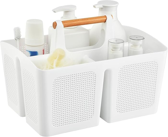 ALINK Portable Shower Caddy Basket with Compartments, Plastic Divided Cleaning Caddy Organizer St... | Amazon (US)