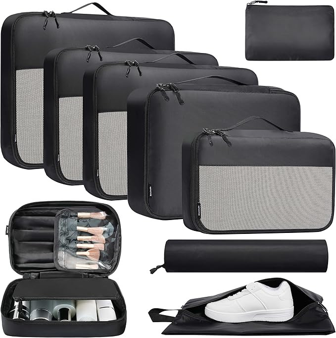 BAGAIL 8 Set/9 Set Packing Cubes Luggage Packing Organizer for Travel, Suitcase Packing Bags for ... | Amazon (US)