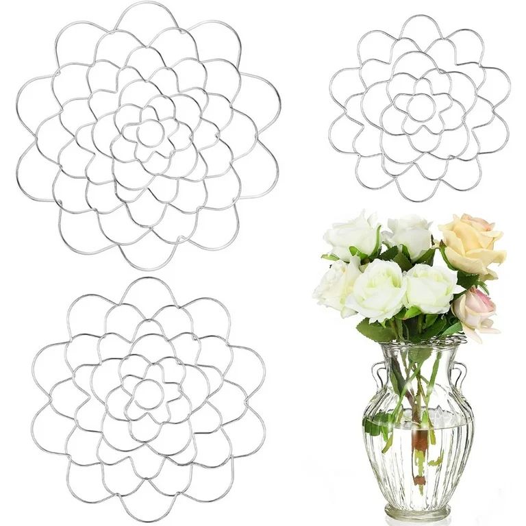 Duslogis Arrangement Holder, 3Pcs Reuseable Floral Grid Flower Frog Wire Arranger Twist for Vase ... | Walmart (US)