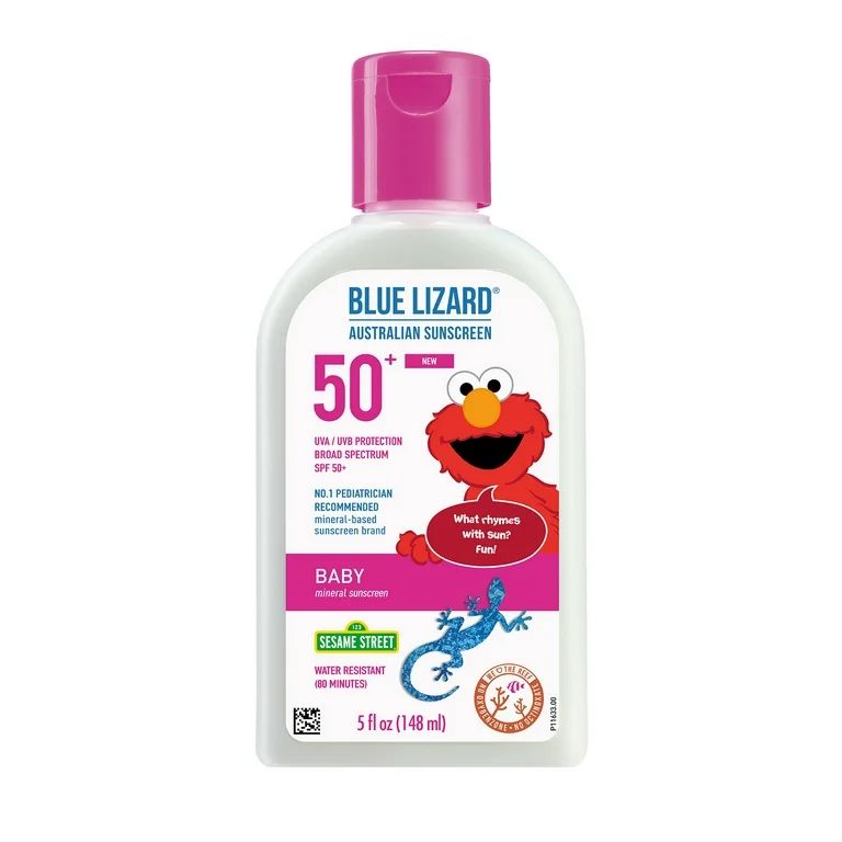 Blue Lizard Mineral Baby SPF 50+ Sunscreen Lotion, 5 oz | Walmart (US)