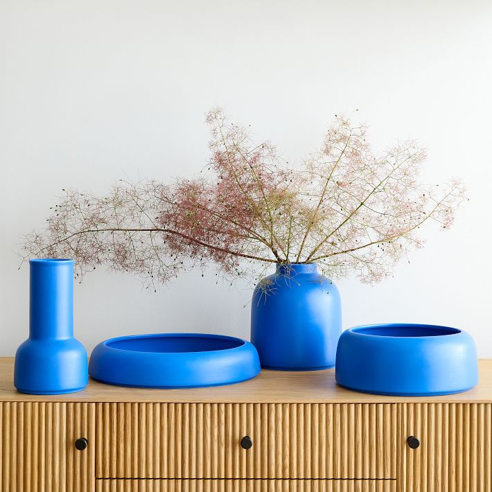 Omar Electric Blue Vases | West Elm (US)
