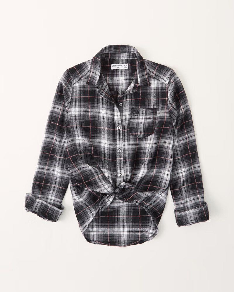 long-sleeve tie-front shirt | Abercrombie & Fitch (US)