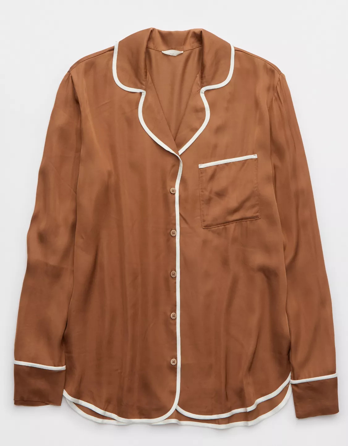 Aerie Off-Duty Satin Shirt | Aerie