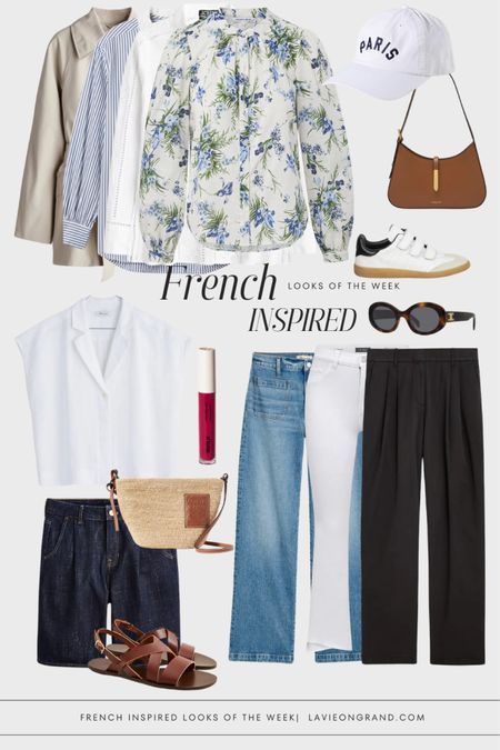 French looks of the week
Parisian Inspired 
Capsule Wardrobe 
Travel Outfits 
Vacation 

#LTKStyleTip #LTKTravel #LTKOver40