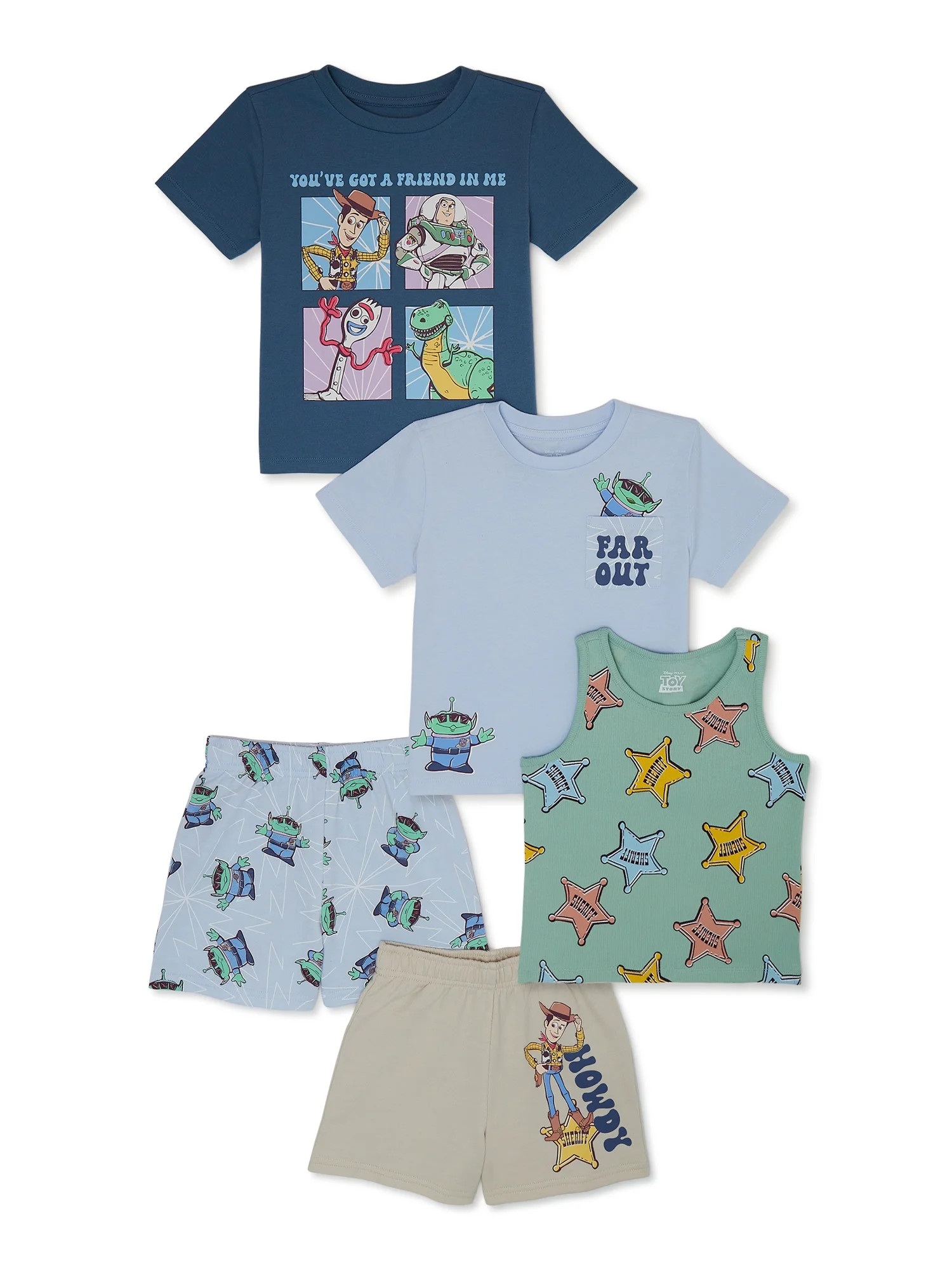 Disney Toy Story Toddler Boys Outfit Set, 5-Piece, Sizes 12M-5T | Walmart (US)