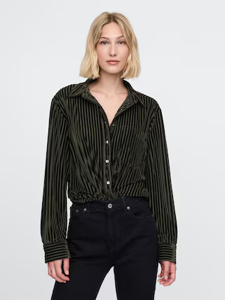 Velvet Relaxed Shirt | Gap (US)